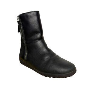 Cougar Vito Women’s 9 Leather Waterproof Boots Black Winter Lined Zip